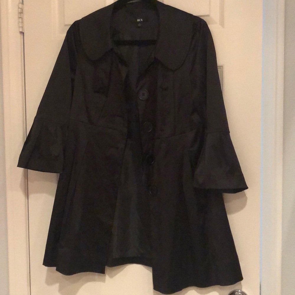 Black 3/4 satin coat
